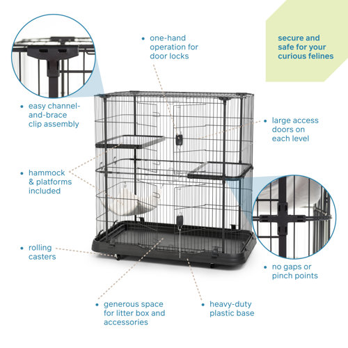 Archie & Oscar™ Elmo Cat Cage with Hammocks & Reviews Wayfair